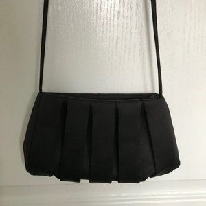 Pleated Black Evening Bag